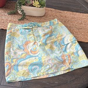 Title Nine Pastel Print Skort